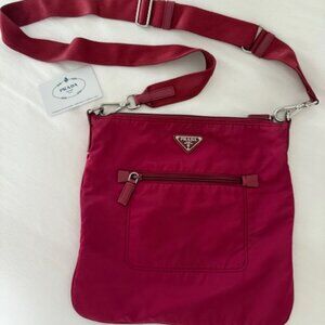 Prada Nylon Pink Crossbody Bag